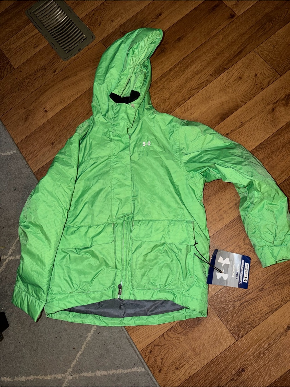 Under Armour Kids' Bright Green Hooded Puffer Jacket